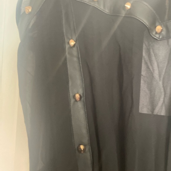 NWT Grunge Potters Pot Whimsigoth  Grunge Sheer Studded Maxi Dress M - Picture 7 of 11